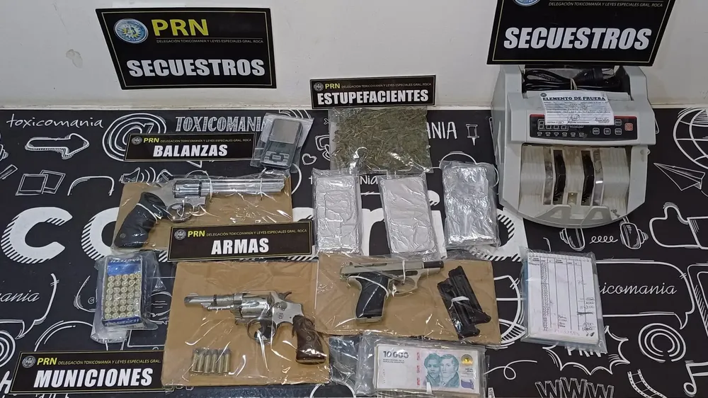 O800-DROGAS: tras denuncia anónima secuestran drogas y armas en Roca