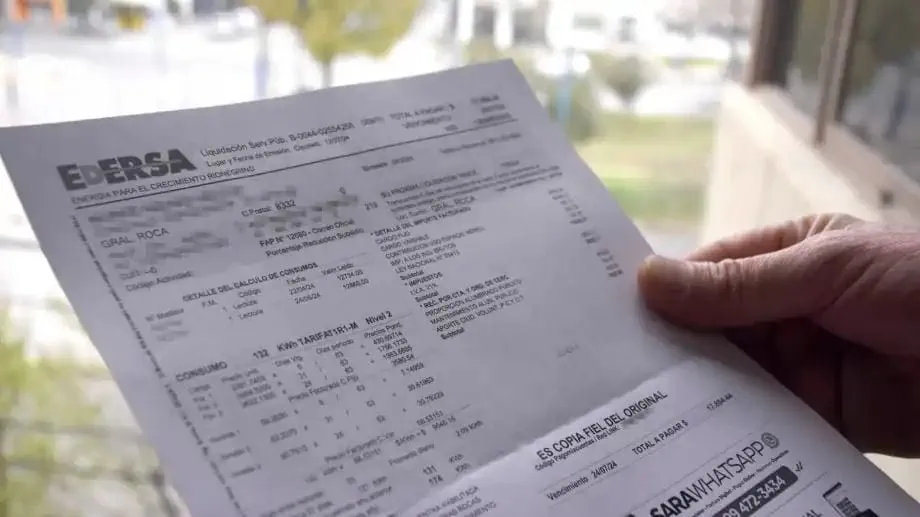 Edersa ya no enviará la factura de papel en Río Negro