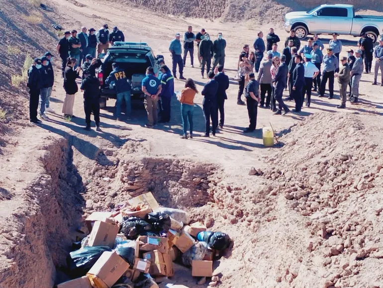 Alto Valle: quemaron casi 900 plantas y más de 43 kilos de droga en operativo judicial