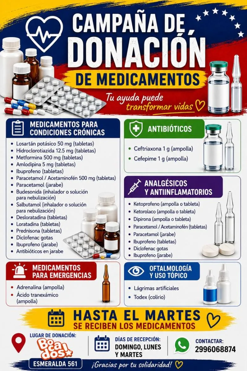 Cipolletti impulsa una campaña solidaria para enviar medicamentos a las víctimas del terremoto en Venezuela