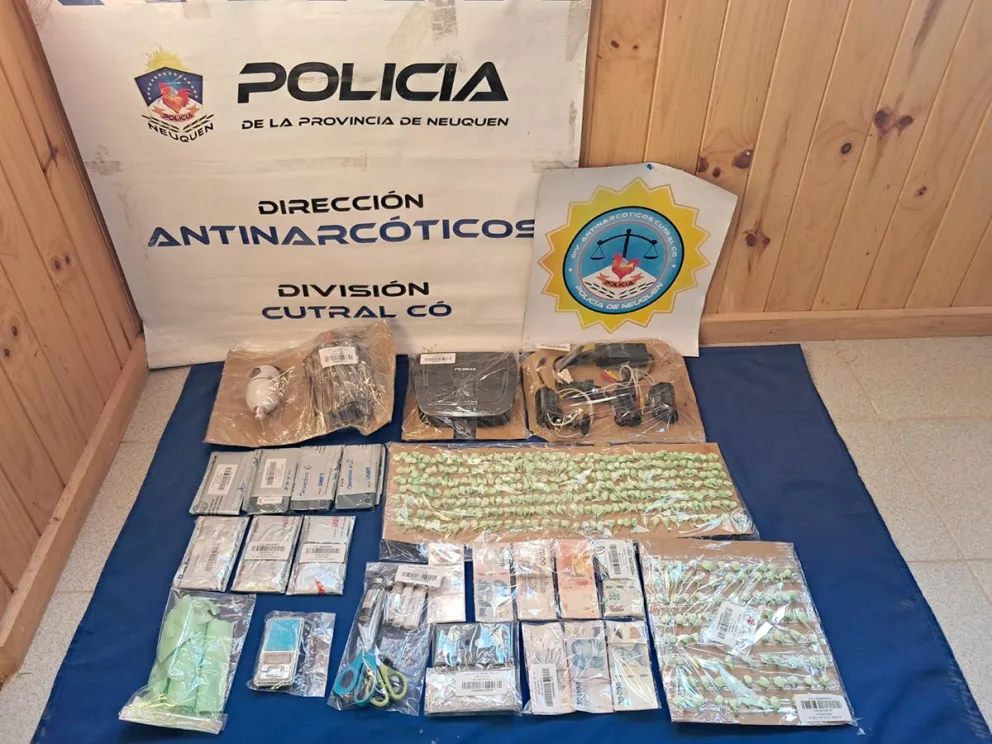 Secuestraron cocaína valuada en $10 millones tras seis allanamientos en Cutral Co