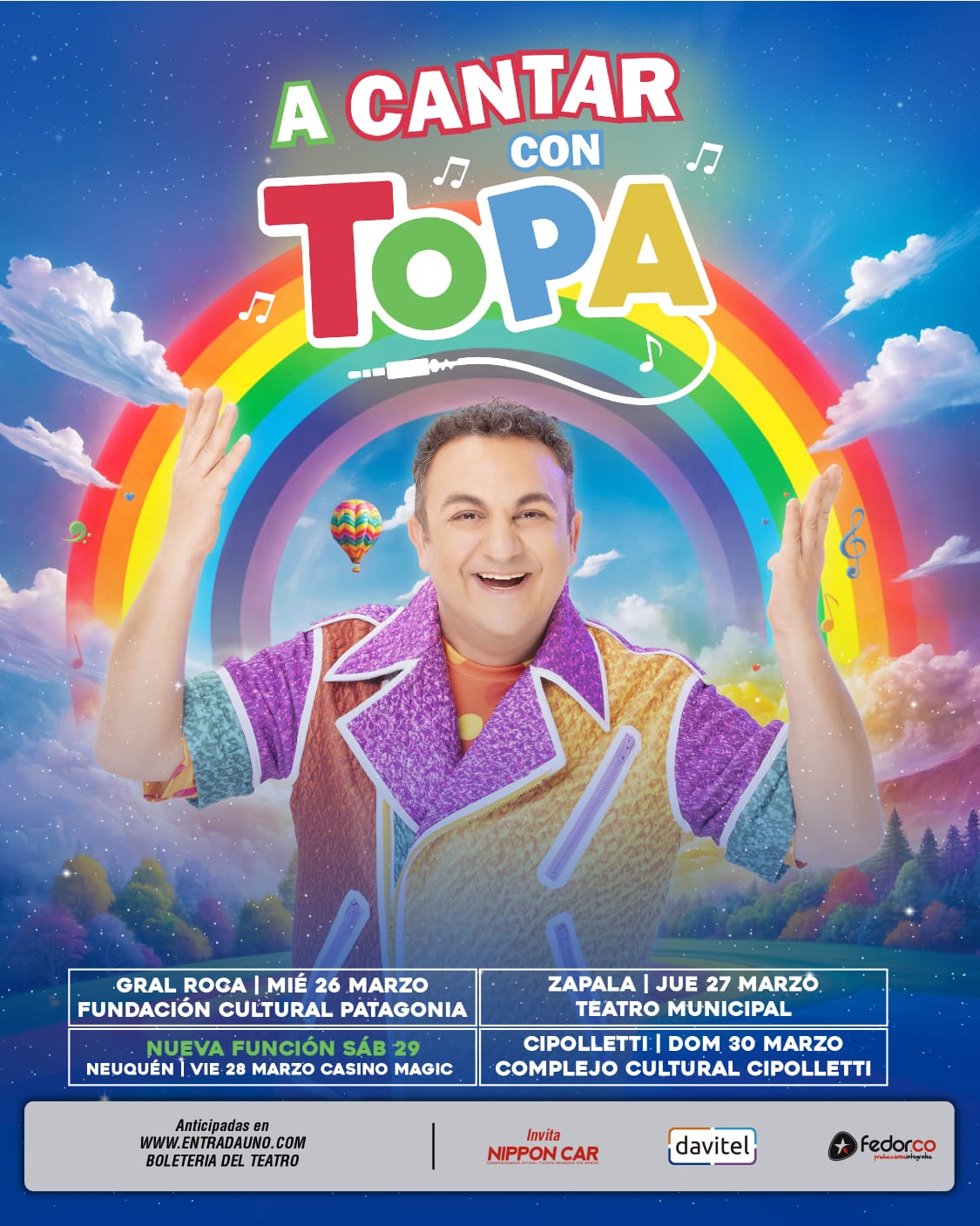 Llega Topa a la Patagonia con su show "A Cantar Con Topa"